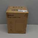 Cesun 1.2 Gallons Small Can with Lid, White Bathroom Garbage Can with Foot Pedal, Mini Round Wastebasket for Bathroom, Bedroom, Office, 4.5 Liters / 1.2 Gallons, White