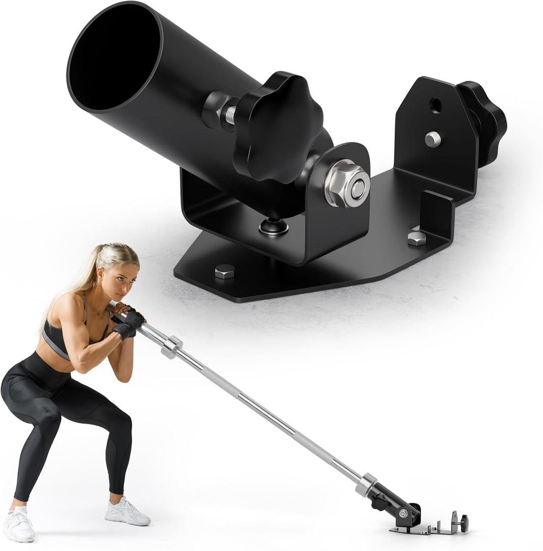 EVERSTRONG T Bar Row Attachment with V Bar Attachment Landmine Handle - 360 Swivel Landmine Attachment for Barbell for Full-Body Workout in Home Gym - Small Spaces - Deadlifts Squats Landmine Stand