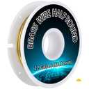 Extra Long 22 Gauge Half Round Brass Wire 0.64x0.32mm - 3.0 oz 170 Feet Wire Art, Crafting Bulk Spool