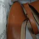 DREAM PAIRS Women's Dress Flats Ballet Low Wedge Round Toe Ankle Strap Comfortable Casual Flats Shoes (8, Brown-pu)