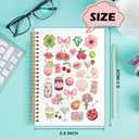 Yhtrg Coquette Preppy Fruit Spiral Notebooks, Cute Girly Journaling, Fruit Lover Gifts Journals for Women, Coquette Girly Office Supplies, Aesthetic Notebook for Note Taking, 5.5x8.3 Inch (pink)