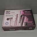 Shark FlexFusion Hair Straightener & Powerful Hair Dryer with Fusion Hair Brush, Ceramic Air Styler with Auto-Wrap Curlers & Concentrator, Ceramic Plates, Cosmic Blush HD641S