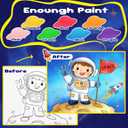 Paint with Water Coloring Books for Kids, Mess Free Watercolor Painting Kit Painting Activity for Kids Ages 3-5 4-8, Arts Crafts Drawing Gift Toy for Boy Girl (Dark Blue)