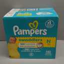 Pampers Swaddlers Diapers, Size 0 (up to 10 lbs), 140 Count, Absorbent, Keeps Baby Dry and Comfortable, Skin Safe Disposable Baby Diaper (Packaging May Vary) (Newborn)