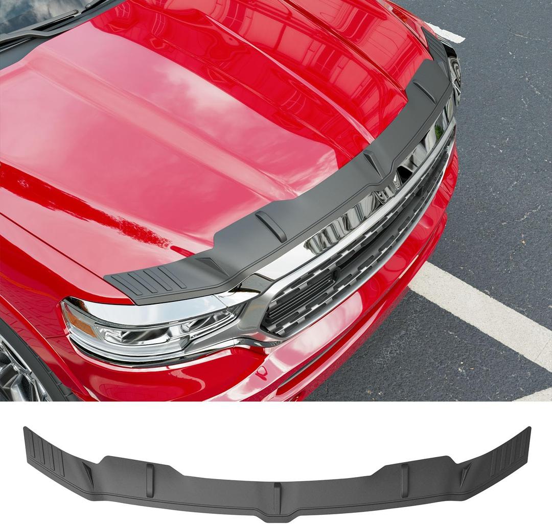 Hood Protector Compatible with 2019-2026 Dodge RAM 1500 Hood Deflector Upgraded TPE Shield Replacement for 2019 2020 2021 2022 2023 2024 2025 2026 Dodge RAM Accessories