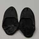 Mens Indoor Leather Slippers Traditional Babouche House Shoes Barefoot Moccasin (7, Black)