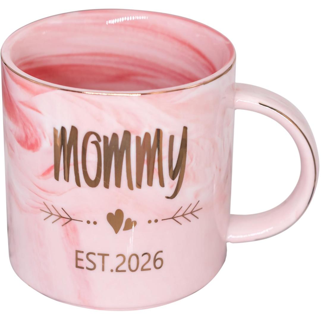 New Mom Gifts Mug - Mama To Be/First Time New Mom Gift for Women - Mommy Est 2026 Coffee Cup -Best Birthday Mothers Day Baby Shower Christmas Gifts for Mother from Daughter Sister Friends