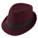 Unisex Classic 20s Trilby Fedora Hat with Band Casual Jazz Cap Manhattan 58 cm