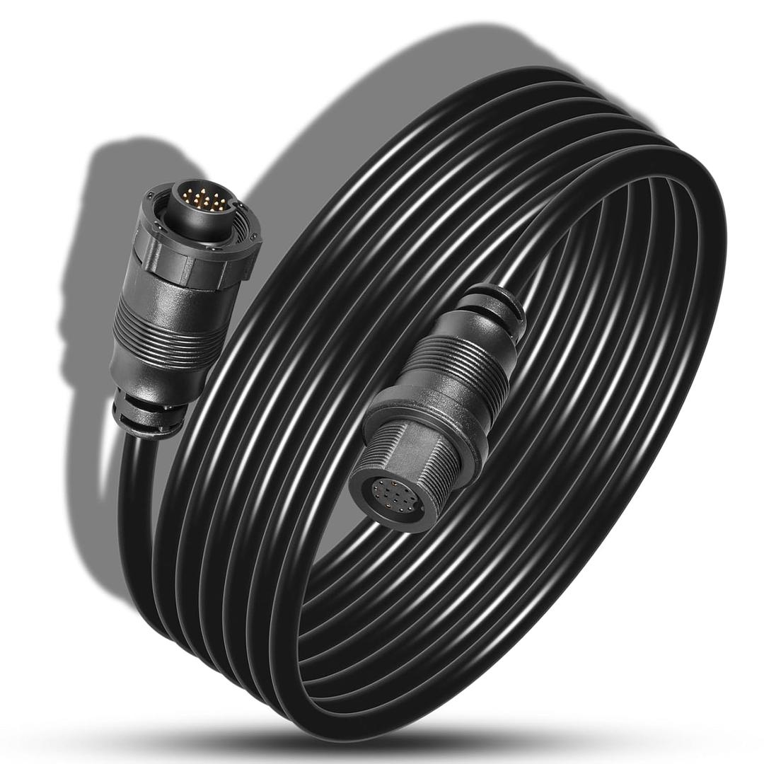 720106-1 EC M3 14W10 Transducer Extension Cable 14-pin Fit for Humminbird APEX XPLORE SOLIX and Onix Series Fish Finder Compatible with Built-in MEGA Imaging (10 Feet)