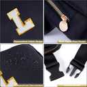 3 x Graduation Gifts for Him - Crossbody Bag for Men, Sling Bag / Waist Pack for Travel & Sports, Initial White L, Black