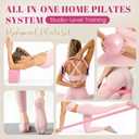 Pilates Kit for Women With 2 Yoga Blocks, Full Body Workout Set, Pink
