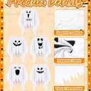 Xuhal 5 Pcs Group Halloween Costumes Ghost Pumpkin Butterfly Crayon Hippie Mexican Poncho Costume for Men Women Party Cosplay