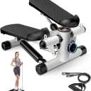 Steppers for Exercise - Mini Stepper with 331 LBS Loading Capacity, Resistance Bands for Home Fitness