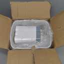 3 Pack Bathroom Small Trash Can with Lid, 2.6 Gallon Slim Garbage Bin with Pop-Up Lid, 10L Plastic Wastebasket for Bedroom, Office, Kitchen, Toilet (White)