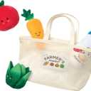 Melissa & Doug Multi-Sensory Market Basket Fill & Spill Infant Toy - Play Food Menus, Pretend Play Grocery Toys, Sorting And Stacking Toys, Multi-Sensory Toys For Infants And Toddlers Ages 1+