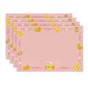 Artoid Mode Pink Bunny Rabbits Eggs Flower Happy Easter Placemats Set of 4, 12x18 Inch Seasonal Spring Table Mats for Party Kitchen Dining Decoration