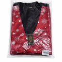 DiBanGu Mens Christmas Vest and Bow Tie Set Festival Christmas Snowflake Suit Vest for XmasNew Year Party Formal (Large, Burgundy Red Silver Snowflake) 