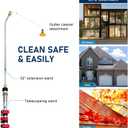 Pressure Washer Extension Wand 24 FT, Extension Pole for Pressure Washer with Gutter Extension, and 7 Spray Nozzle Tips for Roof Fence Window Washing Gutter Cleaner