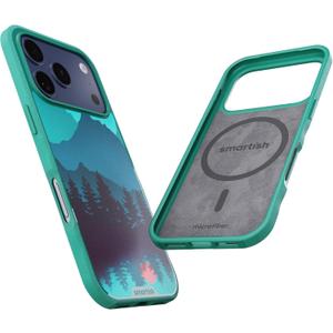 Smartish iPhone 17 Pro MagSafe Case - Gripmunk Magnetic Slim Case [Lightweight + Protective] Thin Grip Cover with Microfiber Lining for Apple iPhone 17 Pro - Moving Mountains