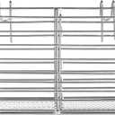 Slideep Stainless Steel Cutlery Utensil Holder Silverware Organizer with Hooks removable Drying Rack Silverware Holder Utensil Cutlery Basket Kitchen Dish Drainer Dish Drying Rack (4 Compartments)
