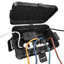 Flemoon Large Outdoor Electrical Box (12.5 x 8.5 x 5 inch), IP54 Waterproof Extension Cord Cover Weatherproof, Protect Outlet, Plug, Socket, Timer, Power Strip, Holiday Light Decoration, Black