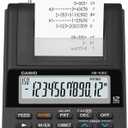 Casio HR-10RC Mini Desktop Printing Calculator | Portable | 12-Digit Display | One-Color Printer | Tax & Currency | Ideal for Taxes, Bookkeeping & Accounting Tasks, Black