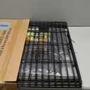 PJYuCien Dog Playpen with Bottom Pad - Metal Foldable Exercise Pen, 8 Panels 24" H x 24" W Indoor Outdoor Pet Fence Puppy Crate Kennel, Black