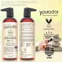 PURA D'OR 16 Oz Clinically Formulated Biotin Shampoo - Daily Hair Care Routine For Thinning Hair - 2X Concentrated 17+ Key Herbal Blend Hair Thickening Products For Women & Men