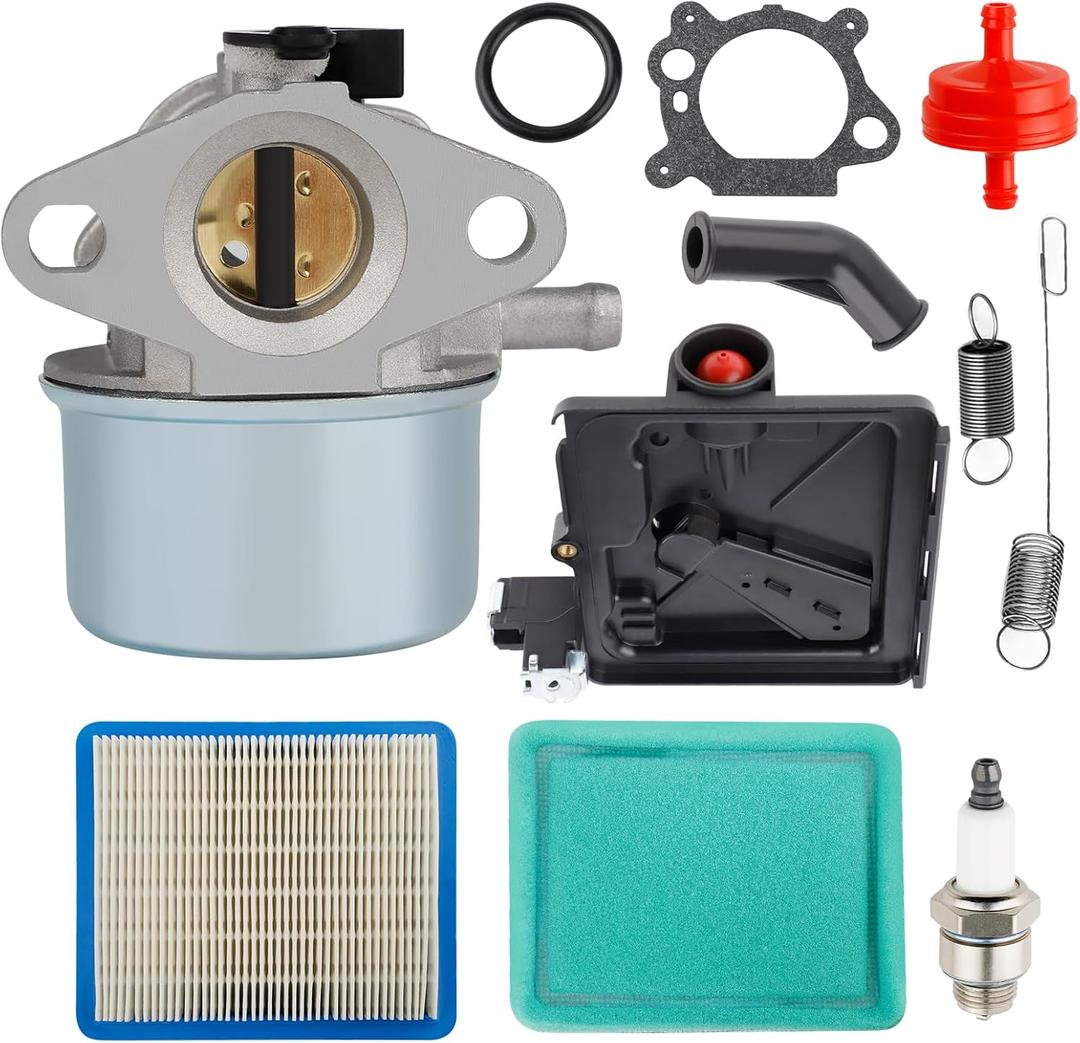 799868 Carburetor 498170 498254 497314 6.5HP 6.75 HP Engine Carb for Craftsman Lawn Mower Weed Wacker Splitter with Air Filter Cleaner Base