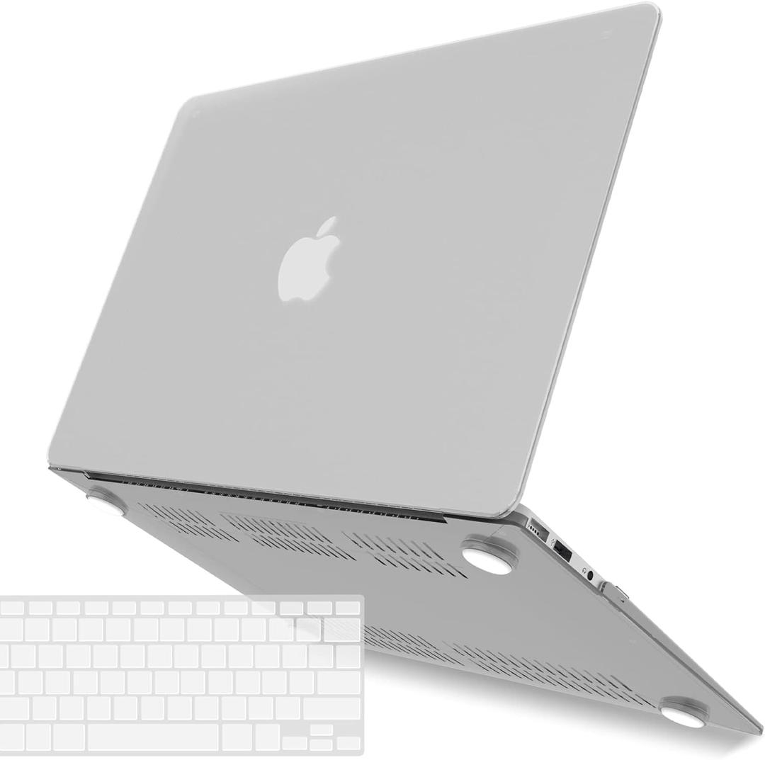 IBENZER Compatible with Old Version MacBook Air 13 Inch Case (2010-2017 Release). Models: A1466 / A1369, Plastic Hard Shell Case with Keyboard Cover for Mac Air 13, Clear, A13CL+1