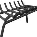 Fireplace Grate 30 Inch, Fireplace Grates Heavy Duty Cast Iron Solid Steel 7 Bars Fire Pit Grate with 6 Support Legs, Fireplace Log Grate Outdoor Indoor Wrought Iron Wood Burning Rack