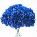 Artificial Hydrangea Flowers Pack of 10 Royal Blue Fake Hydrangea with Stems for Wedding Home Party Shop Baby Shower Decor Table Centerpieces Bouquets DIY Floral Decoration
