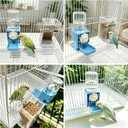 No Mess Bird Feeder Water Dispenser Set, Parakeet Cage Accessories, Automatic Bird Feeder Suitable for Birdcage