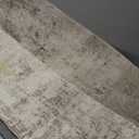 4x6 Washable Entryway Rug  Non-Slip Low-Pile Small Area Rug for Kitchen Bedroom Living Room Office  Modern Abstract Neutral Throw Carpet with Rubber Backing (Gold Grey)