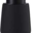 BosilunLife Black Soap Dispenser - Ceramic Dish Soap Dispenser for Bathroom 12ounce Refillable Liquid Hand Dispenser for Essential Oil, Lotion Dispenser with Pump (Rubber Paint)