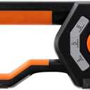 6-Stage Knife Sharpener - Premium Kitchen Knife Sharpeners - Adjustable Handheld Manual Knife Sharpeners for Kitchen Knives, Scissor and Chef Knife.Easy for Beginners To Use (ORANGE)