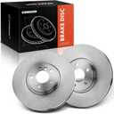A-Premium 14.02 inch (356mm) Front Vented Disc Brake Rotors Compatible with Select BMW Models - X5 2002 2003 2004 2005 2006, 2-PC Set