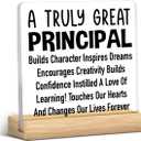 Thank You Gifts for Principal - Principal Appreciation Gifts Acrylic Sign Desk Plaque Home School Office Cubicle Desk Shelf Table Decor