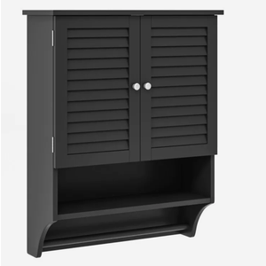 Giantex Bathroom Cabinet Wall Mounted - Hanging Medicine Cabinet with 2 Louvered Doors Giantex Bathroom Cabinet Wall Mounted - Hanging Medicine Cabinet with 2 Louvered Doors