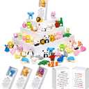 Estune 60 Pcs Animal Erasers for Kids with 60 Pcs Mini Boxes Animal Pencil Erasers Bulk Fun Toys Gifts for Classroom Prize Game Reward Treasure Box Stuffers Party Favors