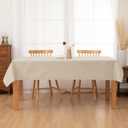Hiasan 30 x 60 Inch Rectangle Tablecloth - Wrinkle and Stain Resistant Washable Table Cloth for Kitchen Dining Room Holiday Table Cover for Party Dinner, Beige