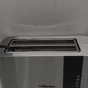 Mueller UltraToast Full Stainless Steel Toaster 4 Slice, Long Extra-Wide Slots for Bagels and Waffles, 6 Browning Levels, LED Display, Cancel/Defrost/Reheat Functions & Removable Tray, Kitchen Gadgets