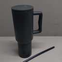 Simple Modern 40 oz Trek Tumbler with Handle and Straw Lid | Cup Holder Friendly Insulated Stainless Steel Travel Mug | Graphite