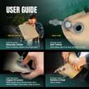 Inflatable Seat Cushion  Stadium, Airplane & Travel Comfort - 2 Inch Thick Self-Inflating Foam, Perfect for Bleachers, Camping, Office, Car - Includes Travel Bag and Carabiner (Khaki/Black)