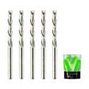 Downcut Spiral Router Bits 1/8 Inch Shank 1/8 Inch Cutting Dia. Solid Carbide Down Cut CNC Bits, Ideal for Wood Cutting, Slot Mortise, Engraving, Carving (5PCS)