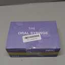 50 Pcs 1ml Syringes with Caps Oral Dispenser Individually Sterile Warpped for Medicine Dropper, Colostrum Collect Feeding Pets, Liquid