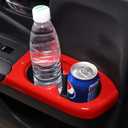 Door Armrest Panel Cup Holder Trim Frame for Honda Pilot 2016-2022/ Passport 2019-2023, Door Armrest Trim Cover, Rear Cow Cup Holder Frame (2rd Cow Door Armrest Teacup Frame_Red)