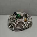 150Ft Metal Garden Hose durable stainless steel Water Hose, flexible, lightweight hose is resistant to kinks and tangles.With 10-way nozzle, strong 3/4” metal fittings, and a Stop Valve.
