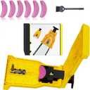Chainsaw Sharpener Tool, Universal Chainsaw Blade Sharpener, Portable Chain Saw Teeth Sharpener, Simple Operation Chainsaw Sharpener Jig for 12"-22" Chain Saws 5+1 Whetstones
