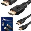 8K Certified HDMI 2.1 Cable 6.6Ft, 2-Pack with Bonus Female to Female Coupler - Ultra High Speed Braided Cord for PS5, Xbox, Apple TV, and More!